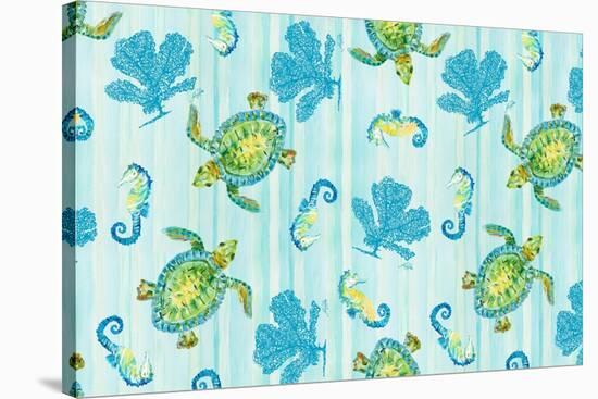 Sealife Rectangle III-Julie DeRice-Stretched Canvas
