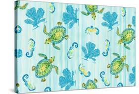 Sealife Rectangle III-Julie DeRice-Stretched Canvas