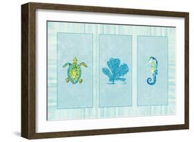 Sealife Rectangle IV-Julie DeRice-Framed Art Print