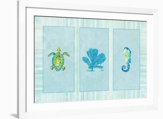 Sealife Rectangle IV-Julie DeRice-Framed Premium Giclee Print