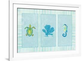 Sealife Rectangle IV-Julie DeRice-Framed Premium Giclee Print