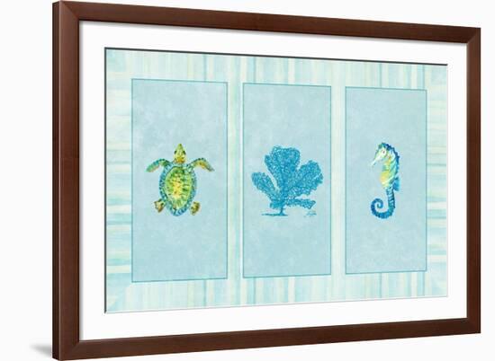 Sealife Rectangle IV-Julie DeRice-Framed Premium Giclee Print