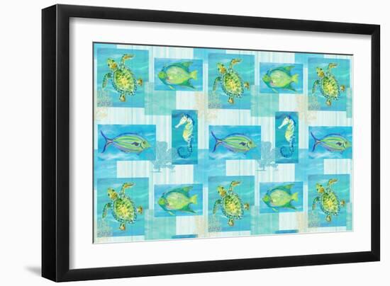 Sealife Rectangle V-Julie DeRice-Framed Art Print