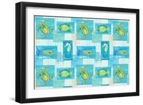 Sealife Rectangle V-Julie DeRice-Framed Art Print