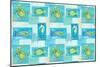 Sealife Rectangle V-Julie DeRice-Mounted Art Print