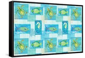 Sealife Rectangle V-Julie DeRice-Framed Stretched Canvas