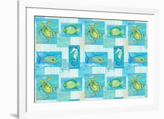 Sealife Rectangle V-Julie DeRice-Framed Art Print