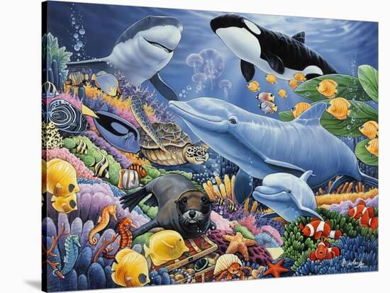 Sealife-Jenny Newland-Stretched Canvas