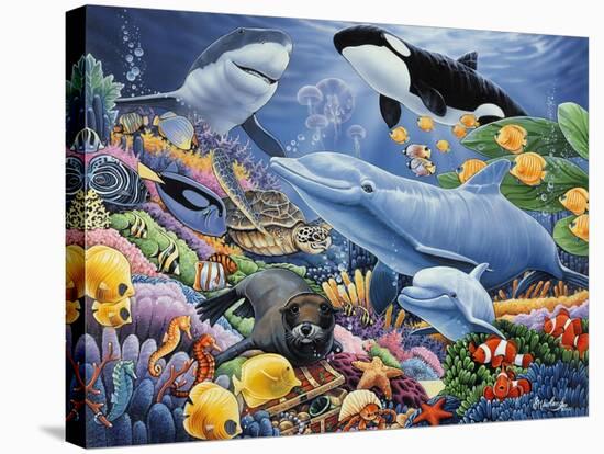 Sealife-Jenny Newland-Stretched Canvas