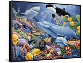 Sealife-Jenny Newland-Framed Stretched Canvas