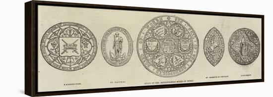 Seals of the Metropolitan Board of Works-null-Framed Stretched Canvas