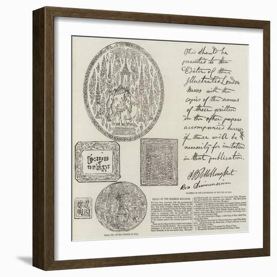 Seals of the Siamese Kingdom-null-Framed Giclee Print