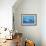 Seals Race to Get Away from a Giant Megalodon Shark-null-Framed Art Print displayed on a wall