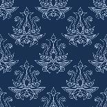 Classical French Fleur-De-Lis Seamless Pattern-seamartini-Art Print