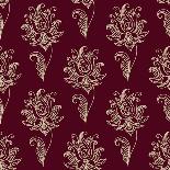 Paisley Seamless Floral Pattern-seamartini-Art Print