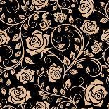 Seamless Pattern with Rose Flowers-seamartini-Art Print