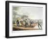 Seamen Hauling a Clinker-Built Dinghy Up onto the Shore, 1821-null-Framed Giclee Print