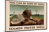 Seamen Prefer Shell-null-Mounted Art Print