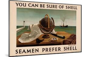 Seamen Prefer Shell-null-Mounted Art Print