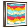 Seamless Abstract Color Wave Pattern. Vector Illustration-Magnia-Framed Art Print