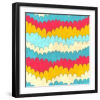 Seamless Abstract Color Wave Pattern. Vector Illustration-Magnia-Framed Art Print