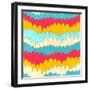 Seamless Abstract Color Wave Pattern. Vector Illustration-Magnia-Framed Art Print