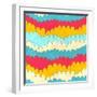 Seamless Abstract Color Wave Pattern. Vector Illustration-Magnia-Framed Art Print