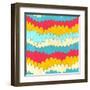 Seamless Abstract Color Wave Pattern. Vector Illustration-Magnia-Framed Art Print