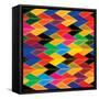 Seamless Abstract Colorful Of Arrows And Dart Shapes-smarnad-Framed Stretched Canvas