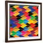 Seamless Abstract Colorful Of Arrows And Dart Shapes-smarnad-Framed Art Print