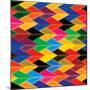 Seamless Abstract Colorful Of Arrows And Dart Shapes-smarnad-Mounted Art Print