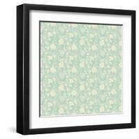 Seamless Abstract Floral Pattern Background-kostins-Framed Art Print