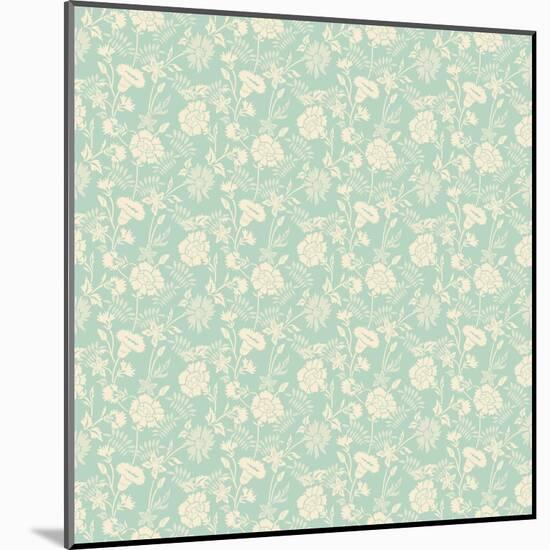 Seamless Abstract Floral Pattern Background-kostins-Mounted Art Print