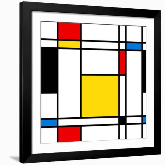 Seamless Abstract Geometric Colorful For Continuous Replicate-alexfiodorov-Framed Art Print