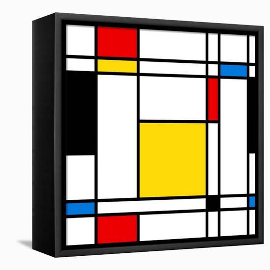 Seamless Abstract Geometric Colorful For Continuous Replicate-alexfiodorov-Framed Stretched Canvas