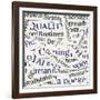 Seamless Background, Made Of Newspaper Clippings. Business Theme-donatas1205-Framed Art Print