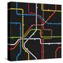 Seamless Background of Abstract Metro Scheme-tovovan-Stretched Canvas