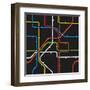 Seamless Background of Abstract Metro Scheme-tovovan-Framed Art Print