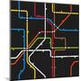 Seamless Background of Abstract Metro Scheme-tovovan-Mounted Art Print