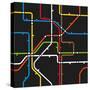 Seamless Background of Abstract Metro Scheme-tovovan-Stretched Canvas