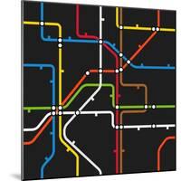 Seamless Background of Abstract Metro Scheme-tovovan-Mounted Art Print