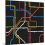 Seamless Background of Abstract Metro Scheme-tovovan-Mounted Art Print