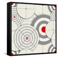 Seamless Background Of Targets-tovovan-Framed Stretched Canvas