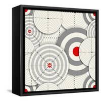 Seamless Background Of Targets-tovovan-Framed Stretched Canvas