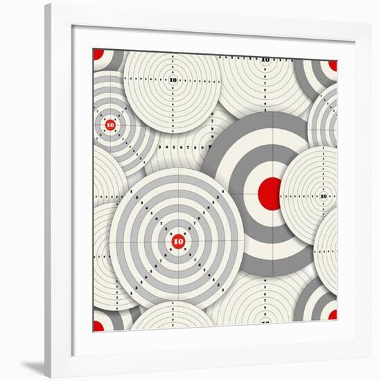 Seamless Background Of Targets-tovovan-Framed Art Print