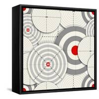 Seamless Background Of Targets-tovovan-Framed Stretched Canvas