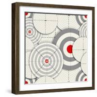 Seamless Background Of Targets-tovovan-Framed Art Print