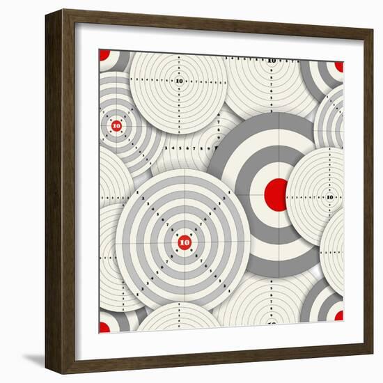 Seamless Background Of Targets-tovovan-Framed Art Print