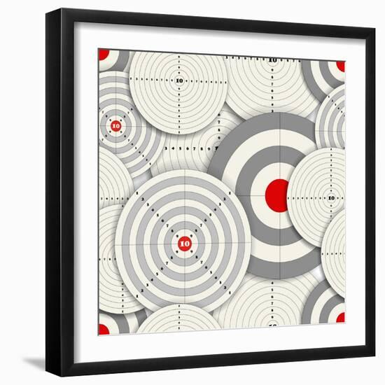 Seamless Background Of Targets-tovovan-Framed Art Print