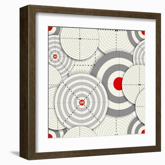 Seamless Background Of Targets-tovovan-Framed Art Print